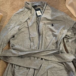 Polo Ralph Lauren brand new gray robe/sleep robe ! Size S/M Men’s